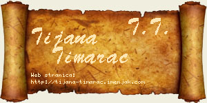 Tijana Timarac vizit kartica